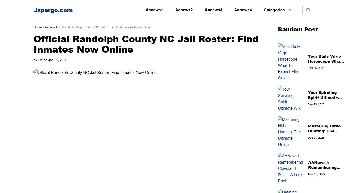 Official Randolph County NC Jail Roster: Find Inmates Now Online